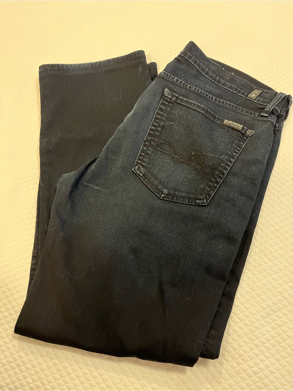 7 For All Mankind Men's Standard Jeans in DK Navy 36